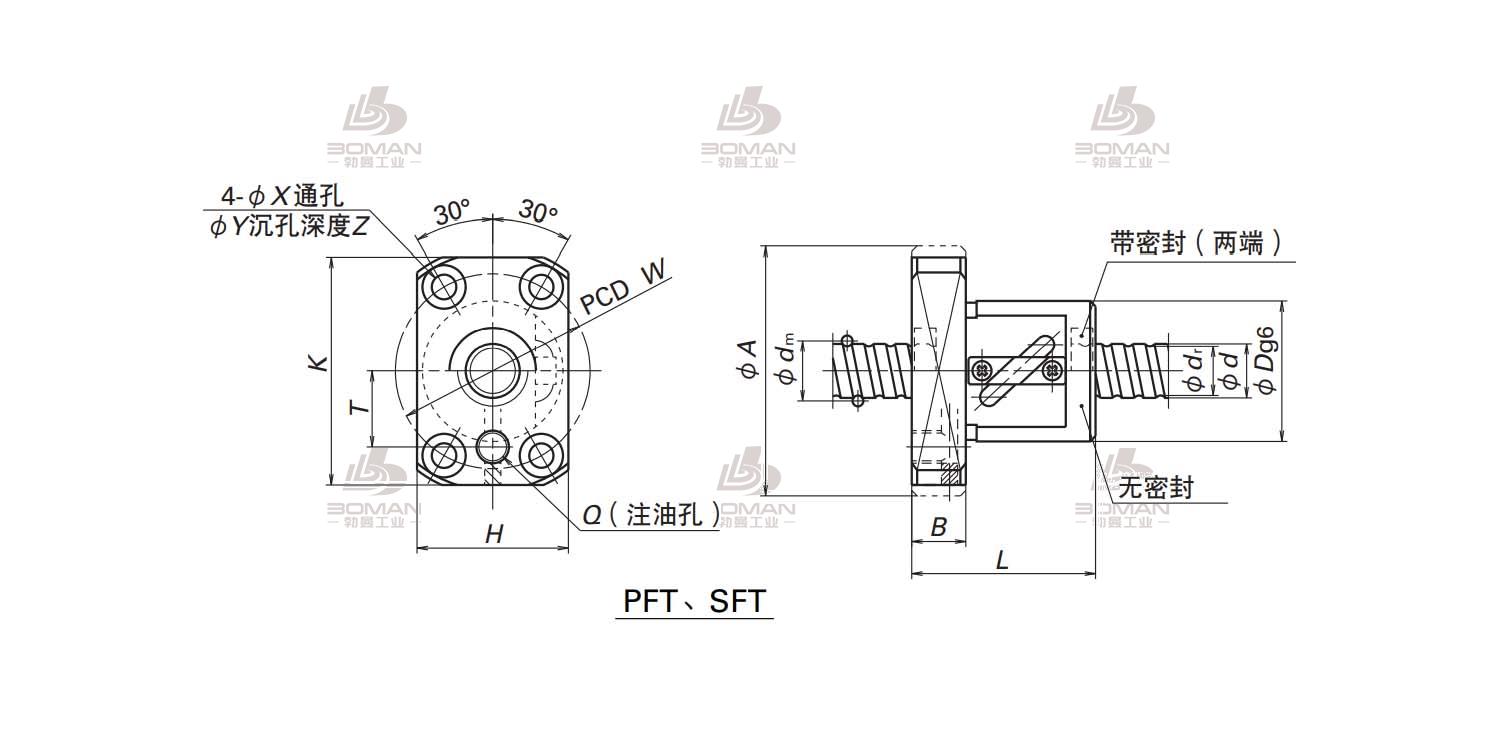 PFT1205-2.5-SFT滚珠丝杠螺母